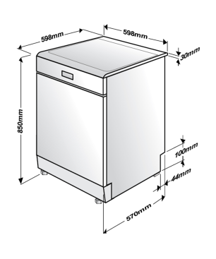 BEKO Beko BDFN26420XQ Geschirrspüler Spülmaschine (freistehend, 598 mm breit, 43 dB (A), E)