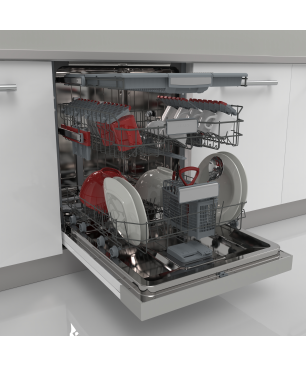 SHARP QW-NA24S42DI-DE Geschirrspüler (teilintegrierbar, 598 mm breit, 42 dB (A), D)