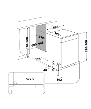 PRIVILEG RUO 3T133 A F X Geschirrspüler (unterbaufähig, 598 mm breit, 43 dB (A), D)