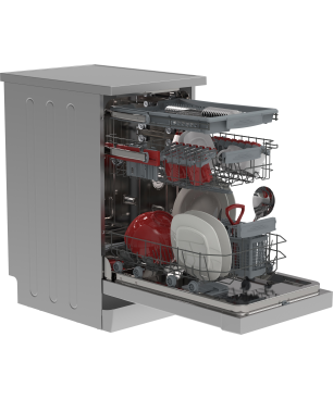 SHARP QW-NS24F44DI-DE Geschirrspüler (freistehend, 450 mm breit, 44 dB (A), D)