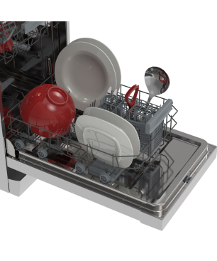 SHARP QW-NS24F44DI-DE Geschirrspüler (freistehend, 450 mm breit, 44 dB (A), D)