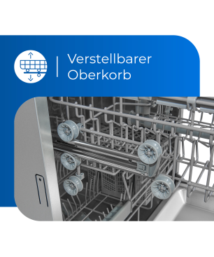 EXQUISIT GSP9313-030E inox Geschirrspüler (Standgerät, 598 mm breit, E)