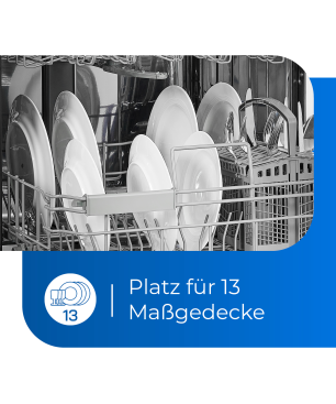 EXQUISIT GSP9313-030E weiss Geschirrspüler (Freistehend mit Unterbaumöglichkeit, 598 mm breit, E)