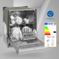 EXQUISIT EGSP6012-EB-030E inox Geschirrspüler (Einbaugerät (Besteckkorb, 598 mm breit, 49 dB (A), E)