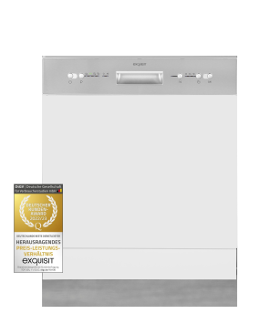 EXQUISIT EGSP6012-EB-030E inox Geschirrspüler (Einbaugerät (Besteckkorb, 598 mm breit, 49 dB (A), E)