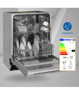 EXQUISIT EGSP1012-E-030E silber Geschirrspüler (Einbaugerät (Besteckkorb, 598 mm breit, 49 dB (A), E)