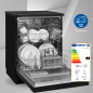EXQUISIT GSP6012-030E schwarz Geschirrspüler (freistehend, 598 mm breit, E)