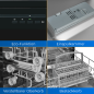 EXQUISIT GSP6012-030E schwarz Geschirrspüler (freistehend, 598 mm breit, E)