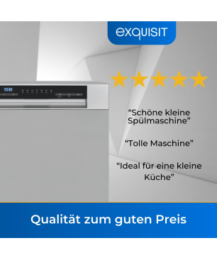 EXQUISIT GSP508-030D Geschirrspüler (freistehend (Besteckkorb, 550 mm breit, 49 dB (A), D)