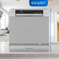 EXQUISIT GSP508-030D Geschirrspüler (freistehend (Besteckkorb, 550 mm breit, 49 dB (A), D) silber
