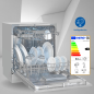 EXQUISIT GSP508-030D Geschirrspüler (freistehend (Besteckkorb, 550 mm breit, 49 dB (A), D) silber