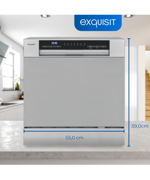 EXQUISIT GSP508-030D Geschirrspüler (freistehend (Besteckkorb, 550 mm breit, 49 dB (A), D)