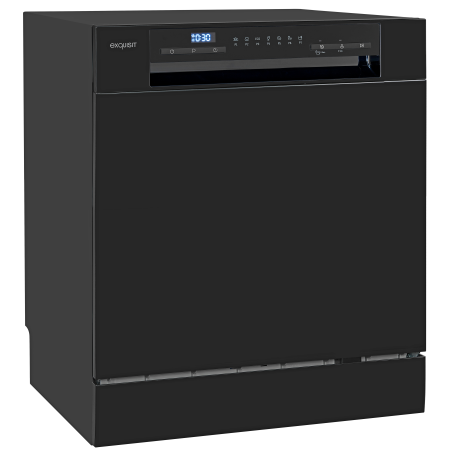 EXQUISIT GSP508-030D Geschirrspüler (freistehend (Besteckkorb, 550 mm breit, 49 dB (A), D) schwarz
