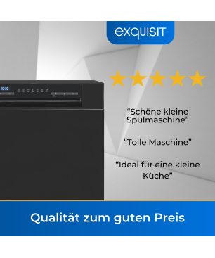 EXQUISIT GSP508-030D Geschirrspüler (freistehend (Besteckkorb, 550 mm breit, 49 dB (A), D)