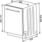 SHARP QW-NS14I49EX-DE Geschirrspüler (vollintegrierbar, 450 mm breit, 49 dB (A), E)