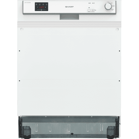 SHARP QW-HX12S47EW-DE Geschirrspüler (teilintegrierbar, 598 mm breit, 47 dB (A), E)