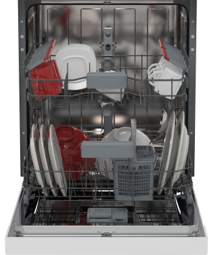 SHARP QW-HX12S47EW-DE Geschirrspüler (teilintegrierbar, 598 mm breit, 47 dB (A), E)