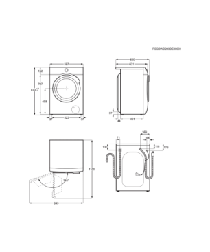 AEG L9WEF80690 Serie 9000 mit SensiDry Wärmepumpen-Technologie Waschtrockner (9 kg / 6 kg, 1551 U/Min.)