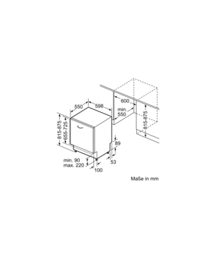 SIEMENS SN65YX00AE iQ500 Geschirrspüler (vollintegrierbar, 598 mm breit, 44 dB (A), A)