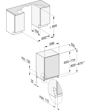 MIELE G 5350 SCVi Active Plus Geschirrspüler (vollintegrierbar, 598 mm breit, 44 dB (A), C)