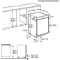 AEG FEE6491AZM Geschirrspüler (teilintegrierbar, 596 mm breit, 44 dB (A), C)