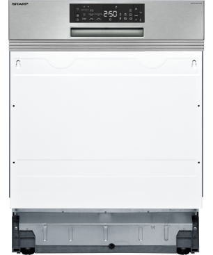 SHARP QW-NA25S44BI-DE Geschirrspüler (teilintegrierbar, 600 mm breit, 44 dB (A), B)