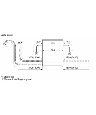 SIEMENS SX63HX60CE iQ300 iQ300 Geschirrspüler (vollintegrierbar (Besteckschublade, 598 mm breit, 44 dB (A), D)