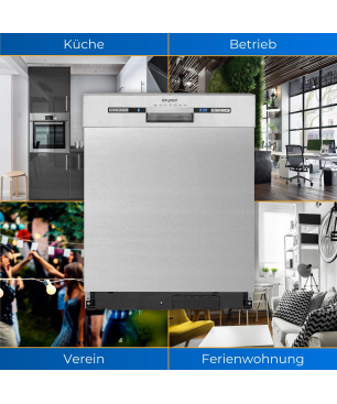 EXQUISIT EGSP9313-EF-030E inox Geschirrspüler (Einbaugerät (Besteckkorb, 598 mm breit, E)