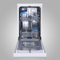 MIDEA SF 5.45NW wi Geschirrspüler (Freistehend mit Unterbaumöglichkeit, 600 mm breit, E)