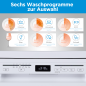 MIDEA SF 5.45NW wi Geschirrspüler (Freistehend mit Unterbaumöglichkeit, 600 mm breit, E)