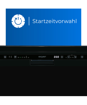 EXQUISIT GSP6312-030D schwarz Geschirrspüler, 598 mm breit, D)