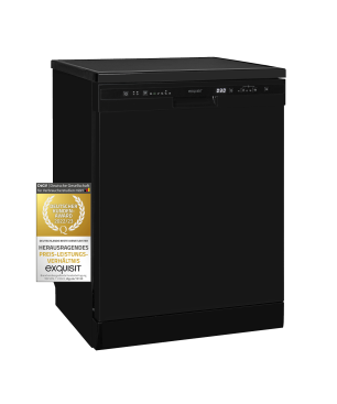 EXQUISIT GSP6312-030D schwarz Geschirrspüler, 598 mm breit, D)