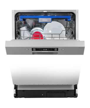 KOENIC KDW 6021 D BI Geschirrspüler (teilintegrierbar, 600 mm breit, 44 dB (A), D)