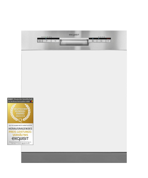 EXQUISIT EGSP1012-EB-030E inox Geschirrspüler (Einbaugerät, 598 mm breit, E)