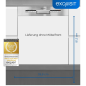 EXQUISIT EGSP1012-EB-030E inox Geschirrspüler (Einbaugerät, 598 mm breit, E)
