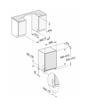 MIELE REFURBISHED (*) G 7165 SCVI XXL AutoDos Geschirrspüler (vollintegrierbar (Besteckschublade, 598 mm breit, 43 dB (A), B)