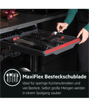 AEG FSE76738P Serie 7000 mit GlassCare & Besteckschublade Wifi Geschirrspüler (vollintegrierbar, 596 mm breit, 43 dB (A), A)