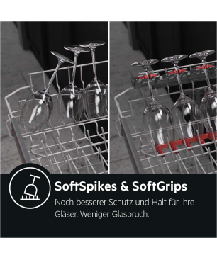 AEG FSE76738P Serie 7000 mit GlassCare & Besteckschublade Wifi Geschirrspüler (vollintegrierbar, 596 mm breit, 43 dB (A), A)