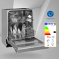 EXQUISIT EGSP2113-EB-030E inox Geschirrspüler (Einbaugerät, 598 mm breit, E)