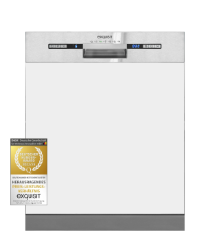 EXQUISIT EGSP2113-EB-030E inox Geschirrspüler (Einbaugerät, 598 mm breit, E)