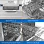 EXQUISIT EGSP2113-EB-030E inox Geschirrspüler (Einbaugerät, 598 mm breit, E)