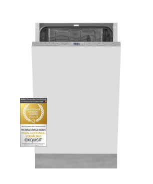 EXQUISIT EGSP2109-E-030E silber Geschirrspüler (Einbaugerät (Besteckkorb, 448 mm breit, 47 dB (A), E)
