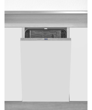 EXQUISIT EGSP2109-E-030E silber Geschirrspüler (Einbaugerät (Besteckkorb, 448 mm breit, 47 dB (A), E)
