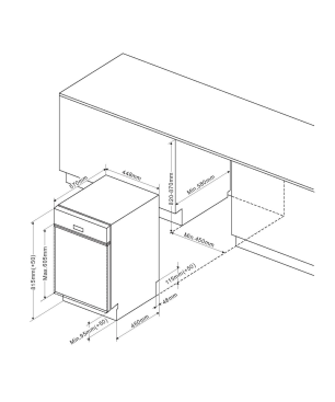 AMICA REFURBISHED (*) EGSP 14895-1 E Geschirrspüler (teilintegrierbar, 450 mm breit, 49 dB (A), E)