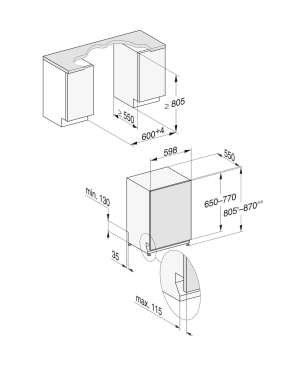 MIELE REFURBISHED (*) G 5350 SCVi Active Plus Geschirrspüler (vollintegrierbar (Besteckschublade, 598 mm breit, 44 dB (A), C)