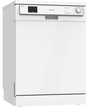SHARP QW-HX12F47EW-DE Geschirrspüler (Freistehend mit Unterbaumöglichkeit, 598 mm breit, 47 dB (A), E)