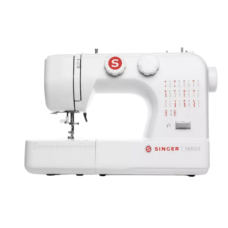 SINGER SM024 MECHANISCHE NÄHMASCHINE MIT 23 STICHEN ROT Freiarm-Nähmaschine (4-stufiges Knopfloch)