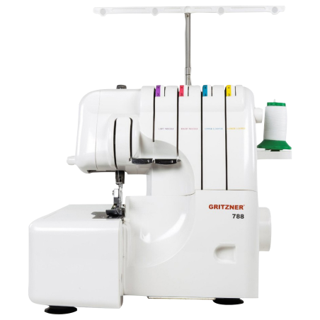 GRITZNER 788 Overlock LED Version mit 5 Sonderfüße mit Abfallbehälter und Buch Overlock