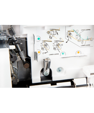 GRITZNER 788 Overlock LED Version mit 5 Sonderfüße mit Abfallbehälter und Buch Overlock