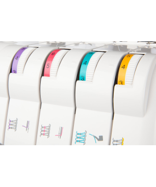 GRITZNER 788 Overlock LED Version mit 5 Sonderfüße mit Abfallbehälter und Buch Overlock